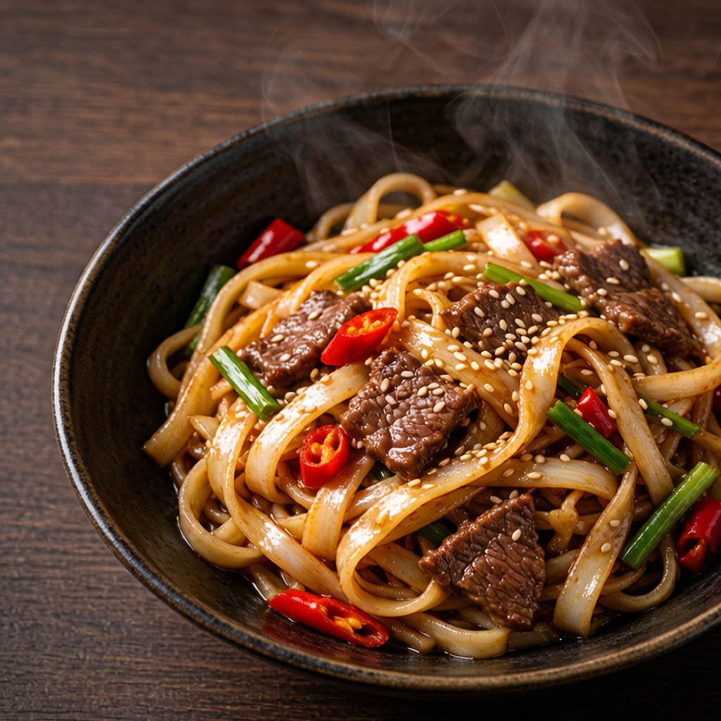 酱香鸡肉炒米粉